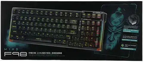 Aula F98 Ασύρματο Gaming Μηχανικό Πληκτρολόγιο με RGB φωτισμό (Ελληνικό)