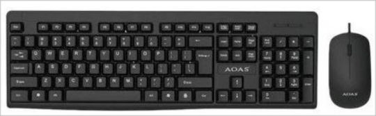 Aoas A1016 Keyboard & Mouse Set English US Gray