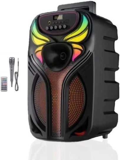Karaoke Speaker with Wireless Microphone and Lighting Effects GY-802 Black
