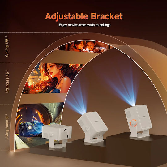 Magcubic HY450MAX Mini Beamer LCD Full HD Lampe LED mit Wi-Fi und Eingebauten Lautsprechern