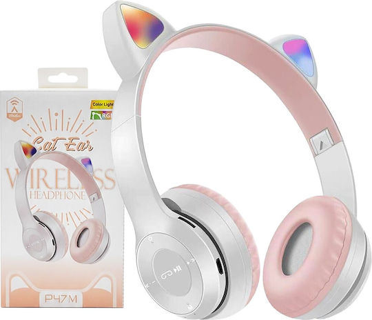Cat Ear 108484 Ασύρματα Bluetooth Παιδικά On Ear Ακουστικά Μωβ