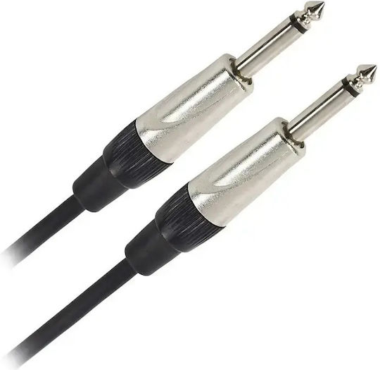 Plugger Easy Kabel 6,3mm Stecker - 6,3mm Stecker 3m Schwarz (PLUCABSJMM3M00EAS)