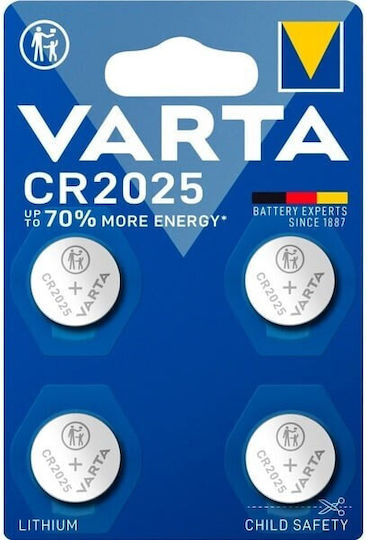 Varta Batterien Lithium für Uhren CR2025 4Stück