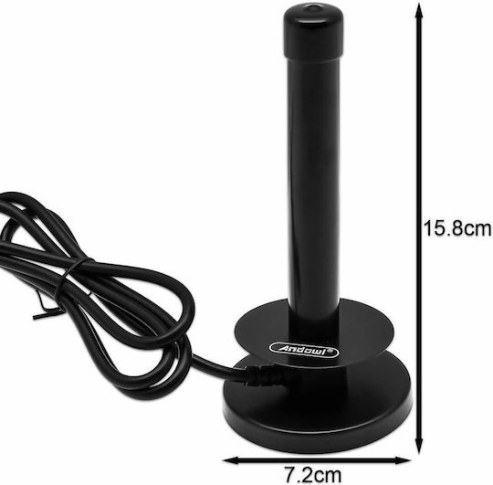Andowl Q-A120 Indoor TV Antenna Does Not Require Power Black