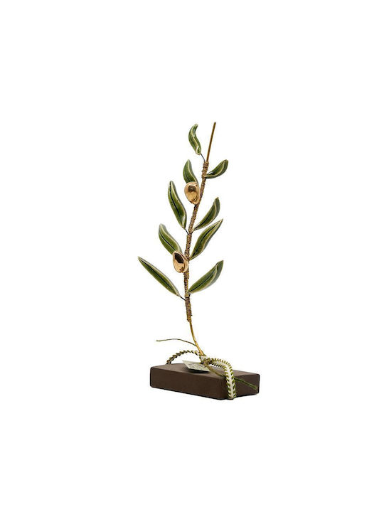 Rozos Ceramics Διακοσμητική Ελιά από Κεραμικό Υλικό 7.5x21cm