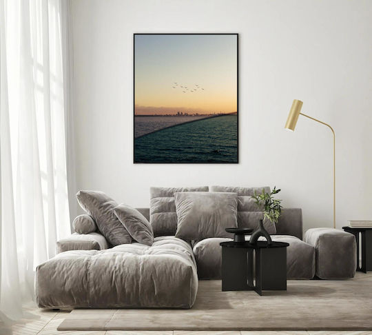 Πίνακας City Across Sea At Sunset Πόλη Απέναντι Τη Θάλασσα Στο Ηλιοβασίλεμα 80x120