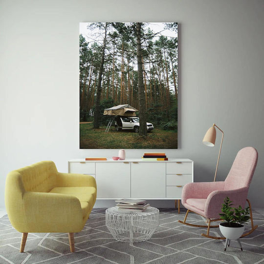 Πίνακας Car Camping In Forest Κάμπινγκ Αυτοκινήτου Στο Δάσος 40x65