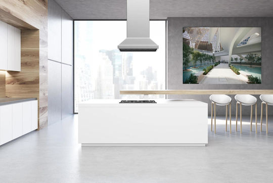 Moderne Architektonische Raum Bäume Gemälde 100x70