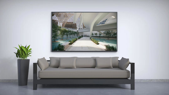 Moderne Architektonische Raum Bäume Gemälde 100x70