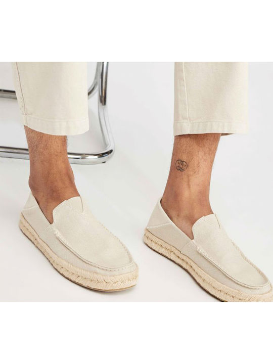 Alonso Loafer Rope Fabric Men's Espadrilles in Beige Color