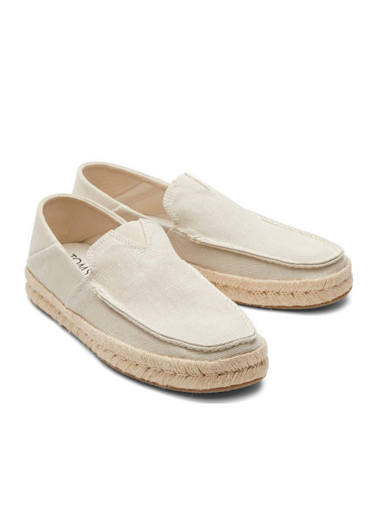 Alonso Loafer Rope Fabric Men's Espadrilles in Beige Color