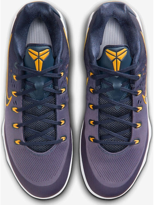 Kobe 9 EM Elite Low EM Protro Lakers Away Low Basketball Shoes Thunder Blue Laser Orange Football Grey Daybreak