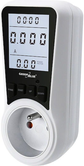 Green Blue Digital Wattmeter for Electrical Panel Single Phase GB350E