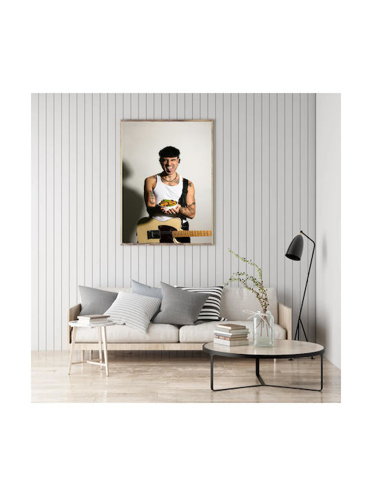 iLovePrints Tattooed Musician Ein Bowl Food Gemälde 70x100