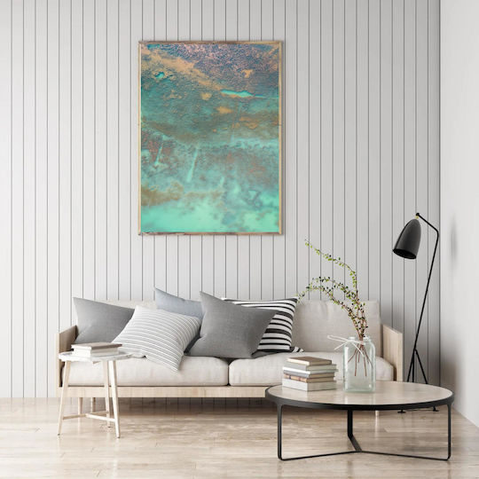 Painting Aerial View Turquoise Water Sandy Patches Aerial View Of Turquoise Water Sandy Patches 40x50