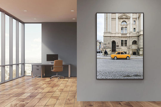 Painting Yellow Car By Historic Building Yellow Car Historic Building 40x65