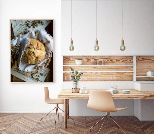 iLovePrints Gemälde Frisch Gebackenes Brot Noten 100x150
