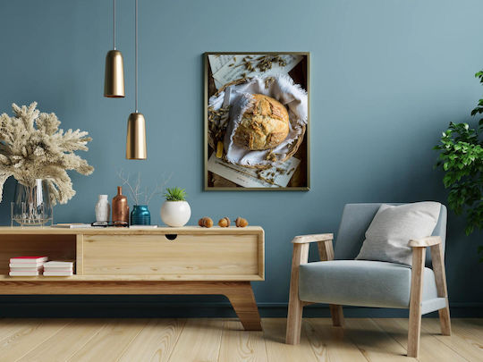 iLovePrints Gemälde Frisch Gebackenes Brot Noten 100x150
