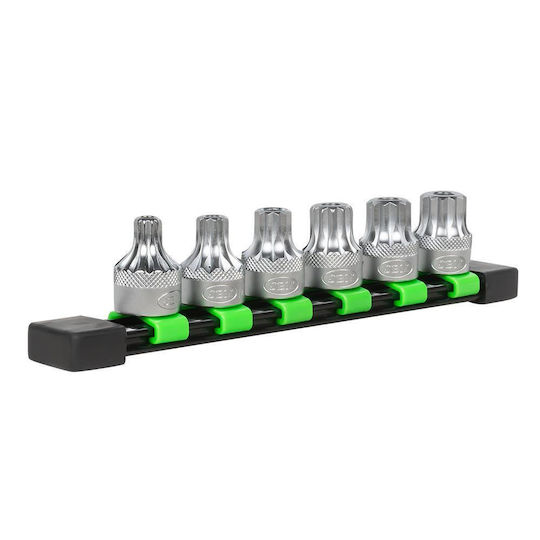 JBM Битови ключове с Сплайн и Квадратно Гнездо 1/2'' Комплект 6бр
