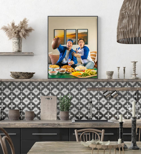 Πίνακας Football Game Snack Time Παιχνίδι Ποδοσφαίρου Ώρα Σνακ 80x120
