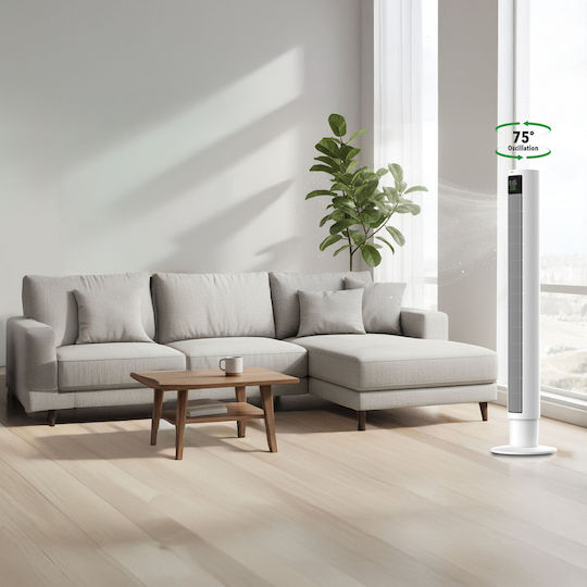Rohnson Tower Fan 60W with Remote Control White