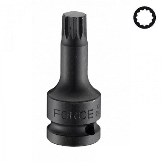 Force Allen Πολύσφηνο Αέρος 1/2'' Socket Walnut Pneumatic with Spline Head and Socket 1/2'' M8x60mm