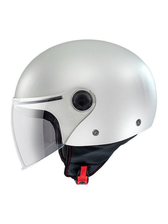 MT Street S A0 Gloss White Motorcycle Helmet Jet ECE 22.06 / DOT 950gr