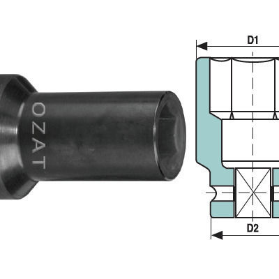 1'' Impact Biți Cu Cap Hexagonal Subțire 6 Puncte Priză 1.1/16'' Lungime
