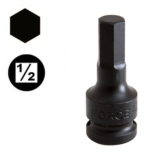 Force Allen Air Socket 1/2 Walnut Pneumatic with Allen Head and Socket 1/2'' H4x60mm
