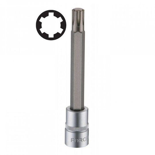 Force Bit-Stecknuss mit Ribe-Bit und Antriebsvierkant 1/2'' Größe M9.5x100mm 1Stück