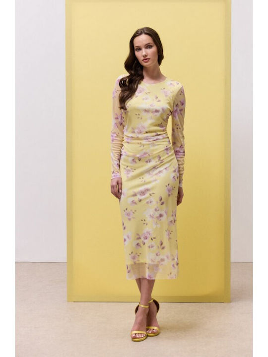 Summer Midi Dress for Wedding / Christening Yellow
