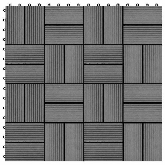 vidaXL WPC Garden Flooring Tile 30x30cm 22 Pieces