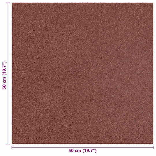 vidaXL Rubber Garden Floor Tile 50x50cm 18 Pieces