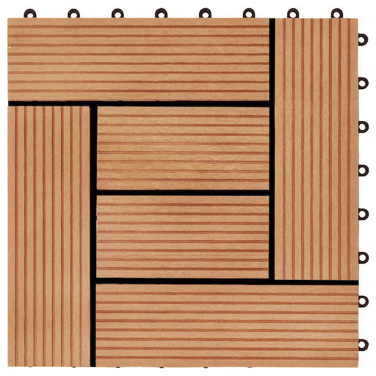 vidaXL Decking Board for Garden Flooring Made of Wood 30x30cm 22 Pieces