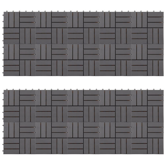 vidaXL Decking Board for Garden Flooring Made of Wood 30x30cm 20 Pieces