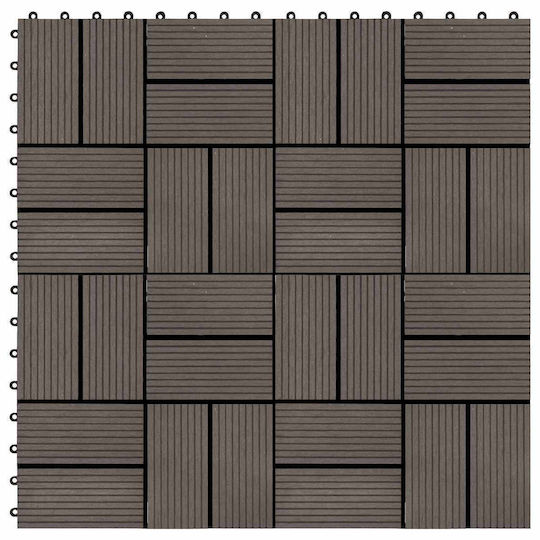 vidaXL Tile for Garden Flooring from WPC 30x30cm 22 Pieces