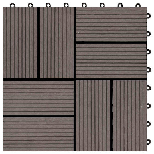vidaXL Tile for Garden Flooring from WPC 30x30cm 22 Pieces