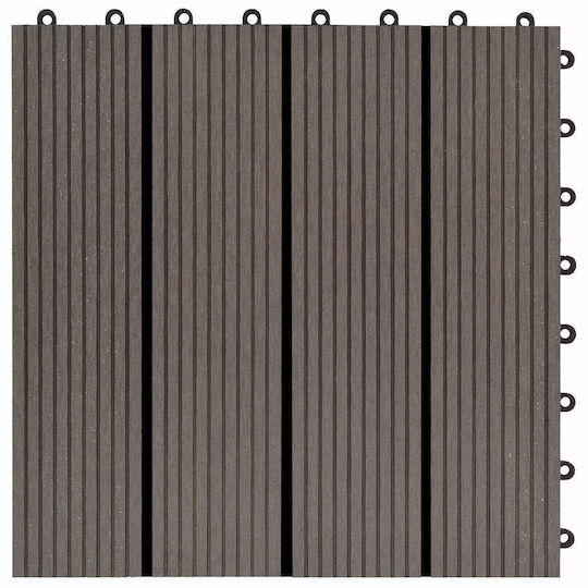 vidaXL Placă Pentru Pardoseală De Grădină Din WPC 30x30cm 22 Bucăți