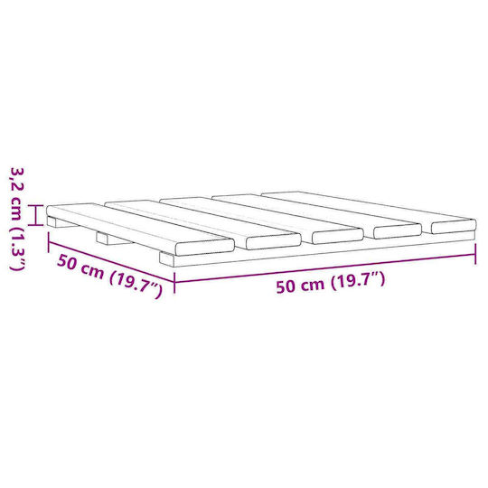 vidaXL Decking Board for Garden Flooring Made of Wood 50x50cm 12 Pieces
