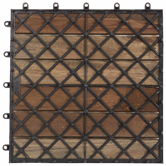 vidaXL Material for Garden Flooring from Wood 30x30cm 30 Pieces