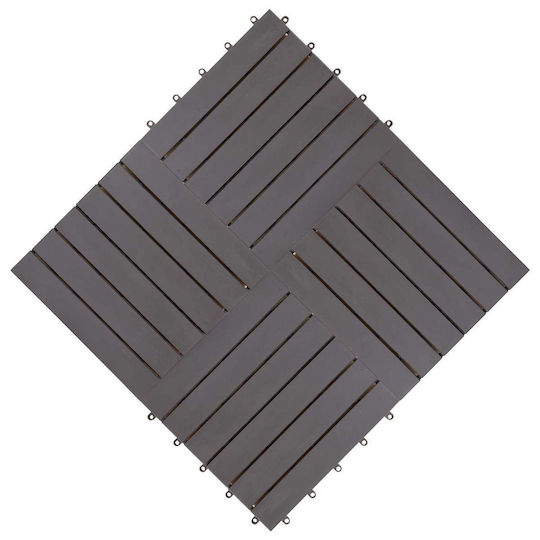 vidaXL Material for Garden Flooring from Wood 30x30cm 30 Pieces