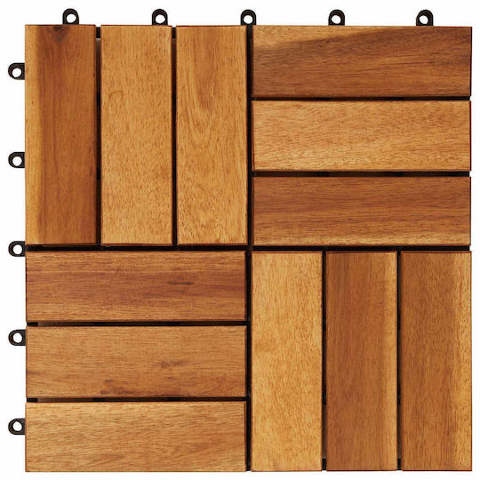 vidaXL Material for Garden Flooring from Wood 30x30cm 30 Pieces