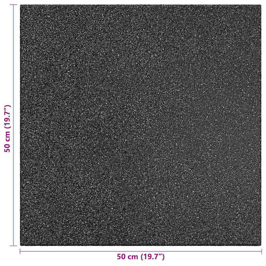 vidaXL Rubber Garden Floor Tile 50x50cm 18 Pieces
