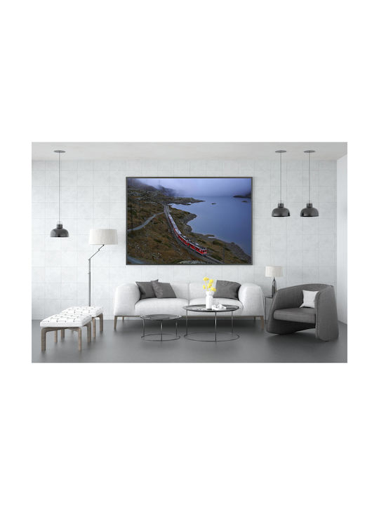 Painting Train In Misty Mountain Landscape Train In Misty Mountain Landscape 150x100