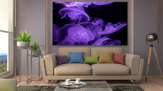 Painting Purple Jellyfish In Sea Purple Jellyfish In The Sea 100x70