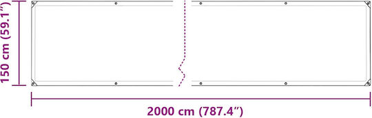 vidaXL Αδιάβροχος Μουσαμάς 20x1.5μ. Διάφανος