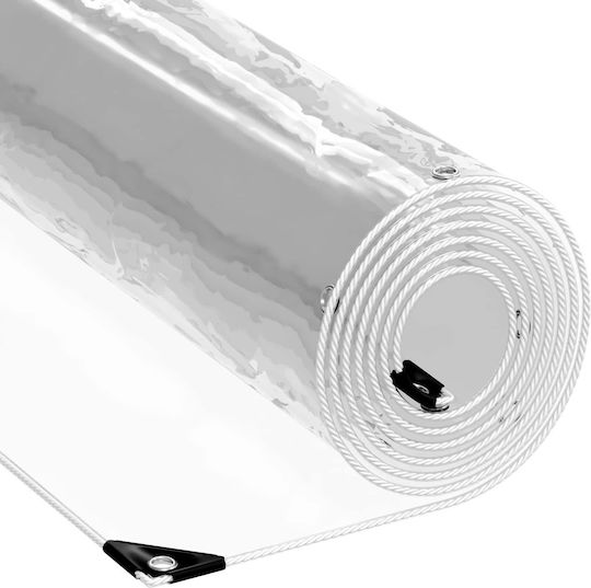 vidaXL Waterproof Tarpaulin 350gr/m² 7x4m Heavy Duty Transparent