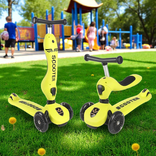 Kinderroller 3-Rad mit Sitz für 18 Monate Gelb
