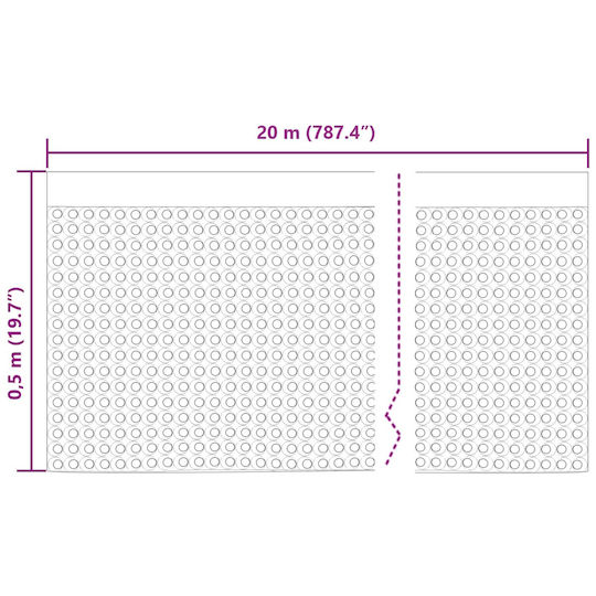vidaXL Garden Fencing Material 50cm 2 Pieces Black