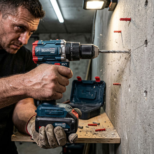 Bormann Pro BBP5451X44CA Percussive Drill Driver Battery Brushless 20V 2x4Ah